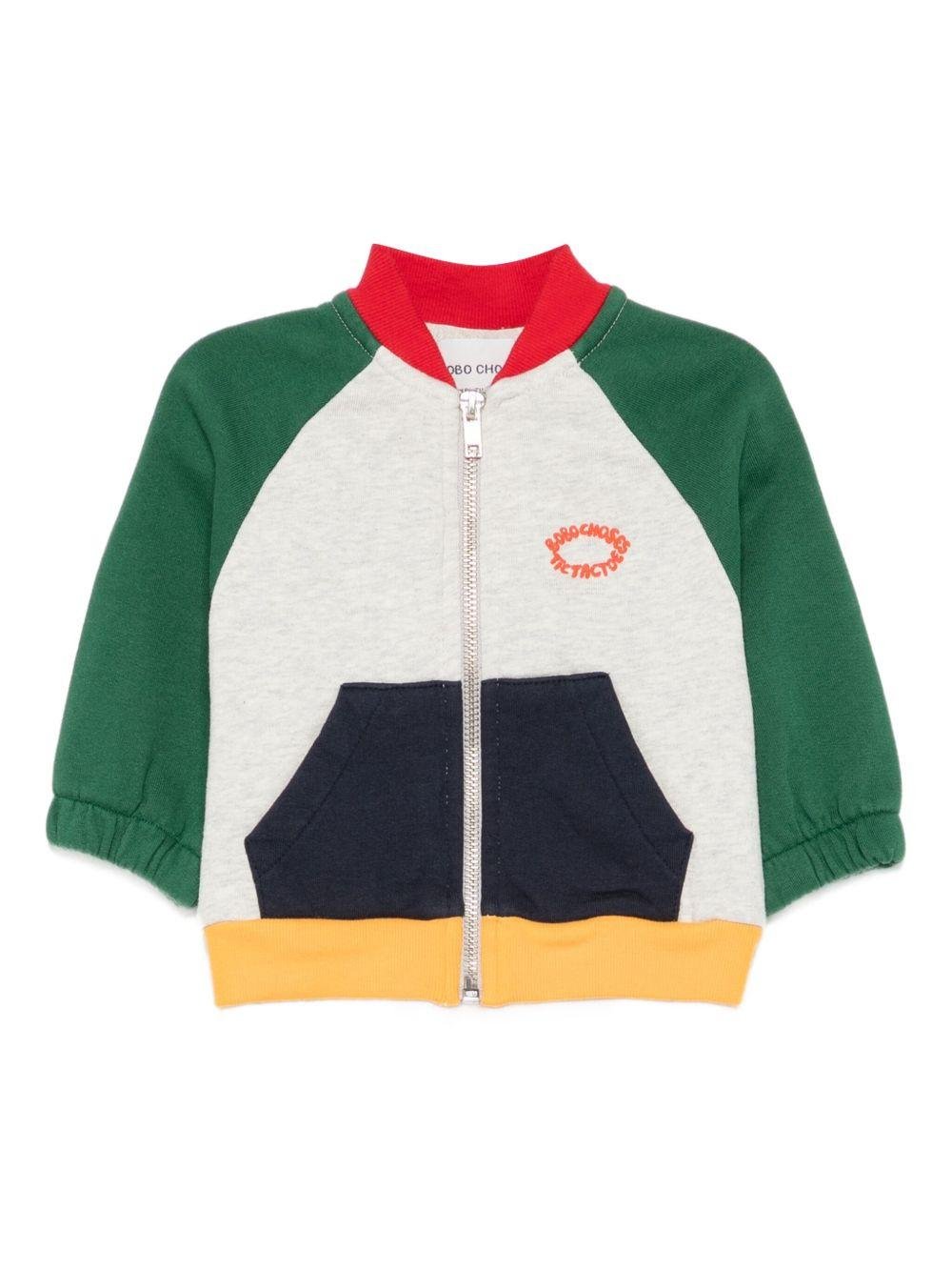 Felpa per neonato Bobo Choses multicolore con logo ricamato - Rubino Kids