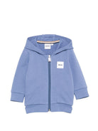 Felpa per neonato Boss Kidswear azzurra con toppa con logo - Rubino Kids