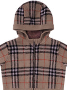 Felpa per neonato Burberry Kids beige con caratteristico motivo Vintage Check - Rubino Kids
