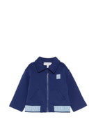 Felpa per neonato Emporio Armani Kids blu con colletto - Rubino Kids