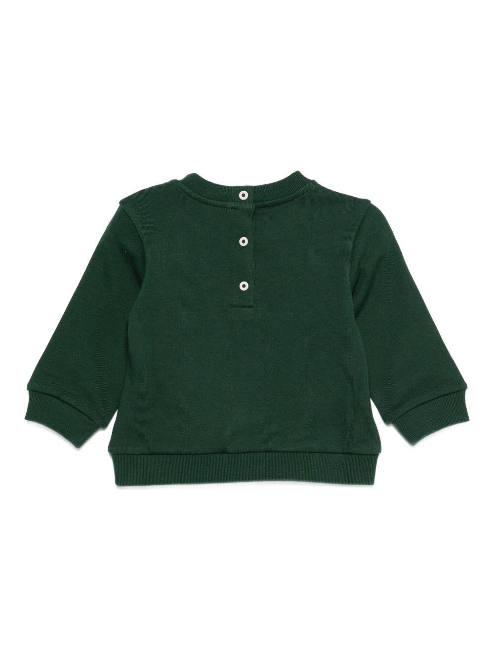 Felpa per neonato Fendi Kids verde con grafica con scoiattoli - Rubino Kids