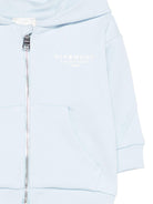 Felpa per neonato Givenchy Kids azzurra con logo sul davanti - Rubino Kids