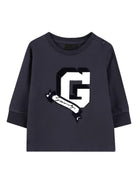 Felpa per neonato Givenchy Kids blu con applicazione con logo - Rubino Kids