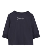 Felpa per neonato Givenchy Kids blu con applicazione con logo - Rubino Kids