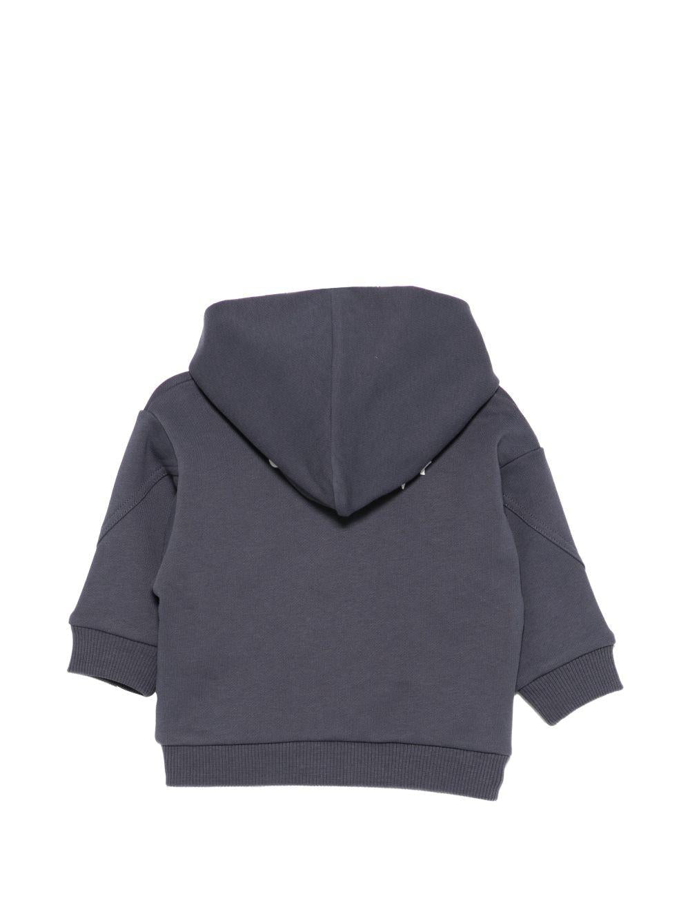 Felpa per neonato Givenchy Kids blu con stampa logo sul davanti - Rubino Kids