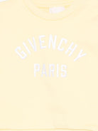 Felpa per neonato Givenchy Kids gialla con logo ricamato sul davanti - Rubino Kids