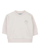 Felpa per neonato Kenzo Kids beige con stampa grafica sul retro - Rubino Kids