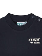 Felpa per neonato Kenzo Kids blu con stampa Tiger sul retro - Rubino Kids