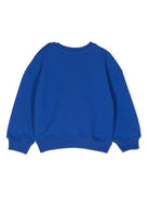 Felpa per neonato MSGM Kids blu con bottoni sulle spalle e stampa del logo - Rubino Kids