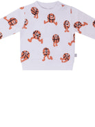 Felpa per neonato Stella McCartney Kids bianca con stampa basketball all - over - Rubino Kids