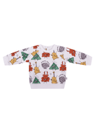 Felpa per neonato Stella McCartney Kids bianca con stampa elementi musicali - Rubino Kids