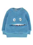 Felpa per neonato Stella McCartney Kids blu con texture teddy in pile - Rubino Kids