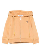 Felpa per neonato TRUSSARDI JUNIOR marrone con cappuccio e zip - Rubino Kids
