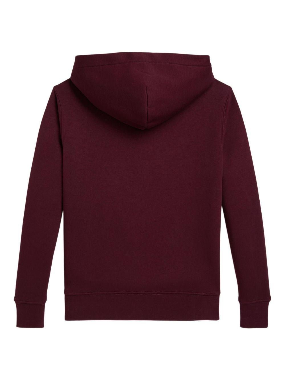 Felpa Polo Bear per bambino Polo Ralph Lauren Kids rossa con stampa orsetto - Rubino Kids