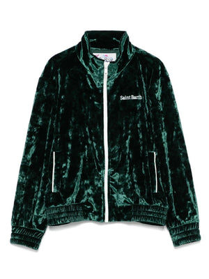 Felpa sportiva con orlo elasticizzato per bambino MC2 Saint Barth Kids verde con collo alto