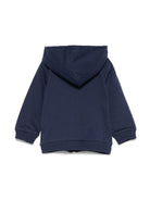 Felpa Teddy Bear con cappuccio per neonato Moschino Kids blu con due tasche laterali - Rubino Kids