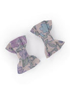 Ferma capelli per bambina Bonpoint azzurri a fiori con fiocco - Rubino Kids