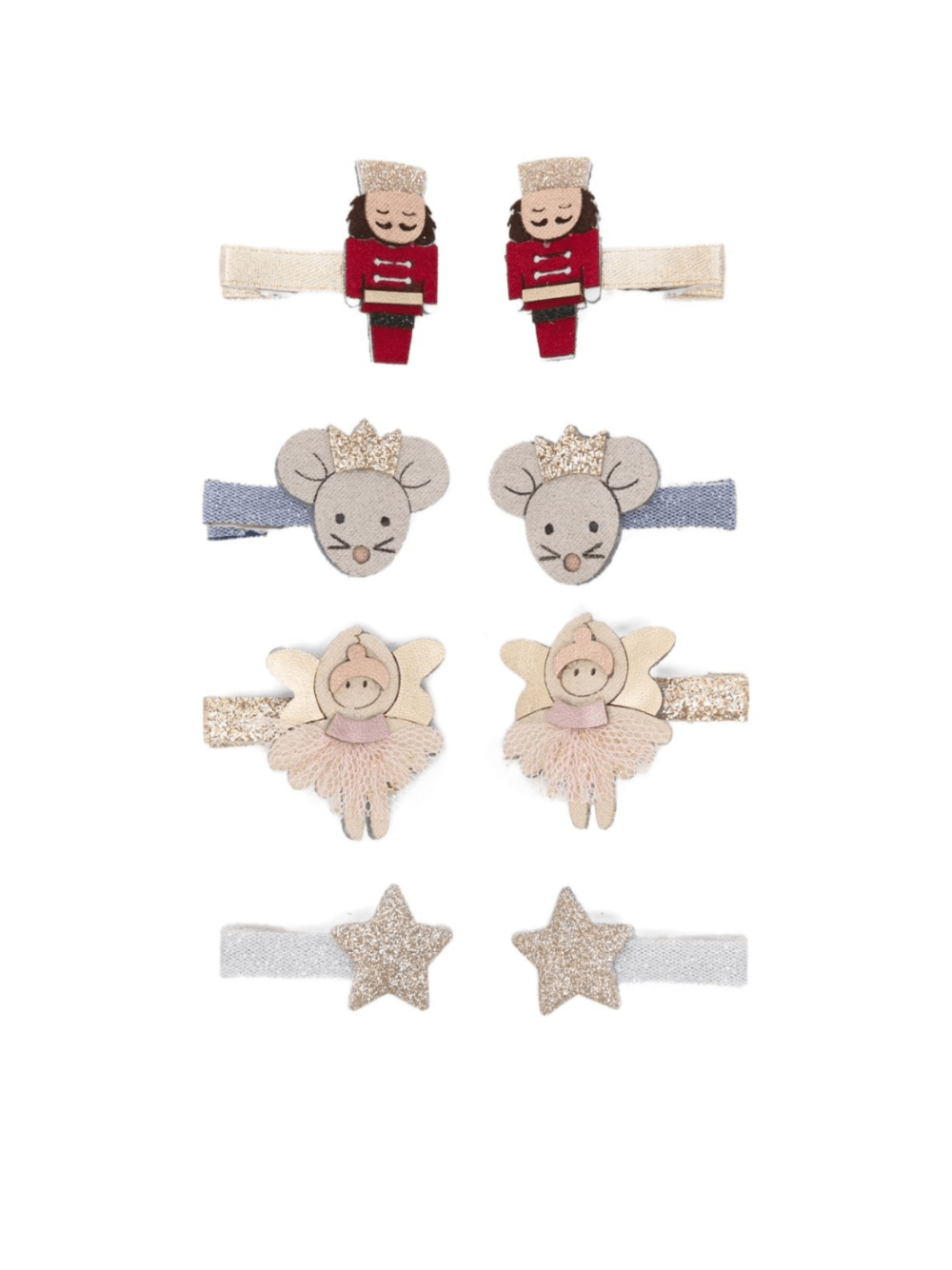 Fermagli per capelli per bambina Mimi & Lula multicolore con motivo natalizio - Rubino Kids