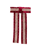 Fermaglio per capelli per bambina Mimi & Lula rosso con glitter - Rubino Kids