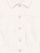 Giacca denim per bambina Simonetta bianca con bottoni - Rubino Kids