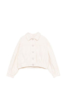 Giacca denim per bambina Simonetta bianca con bottoni - Rubino Kids