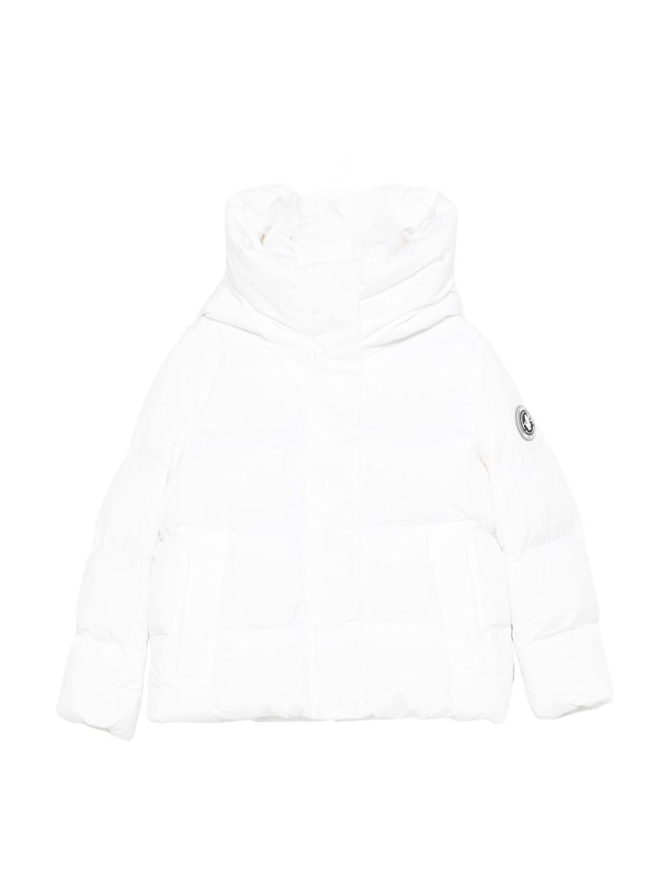 Giacca imbottita per bambina Save The Duck Kids bianco con collo a imbuto - Rubino Kids