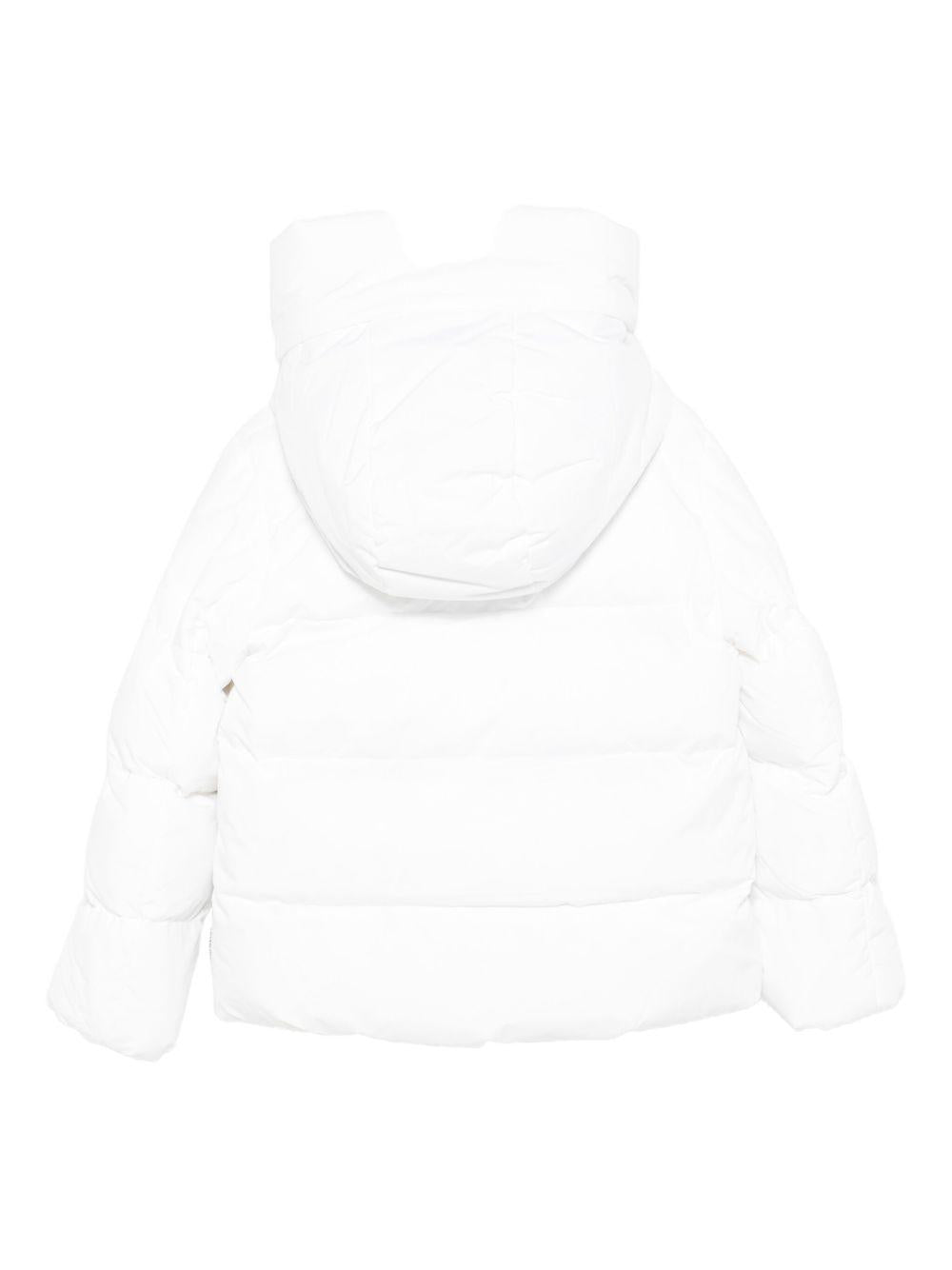 Giacca imbottita per bambina Save The Duck Kids bianco con collo a imbuto - Rubino Kids