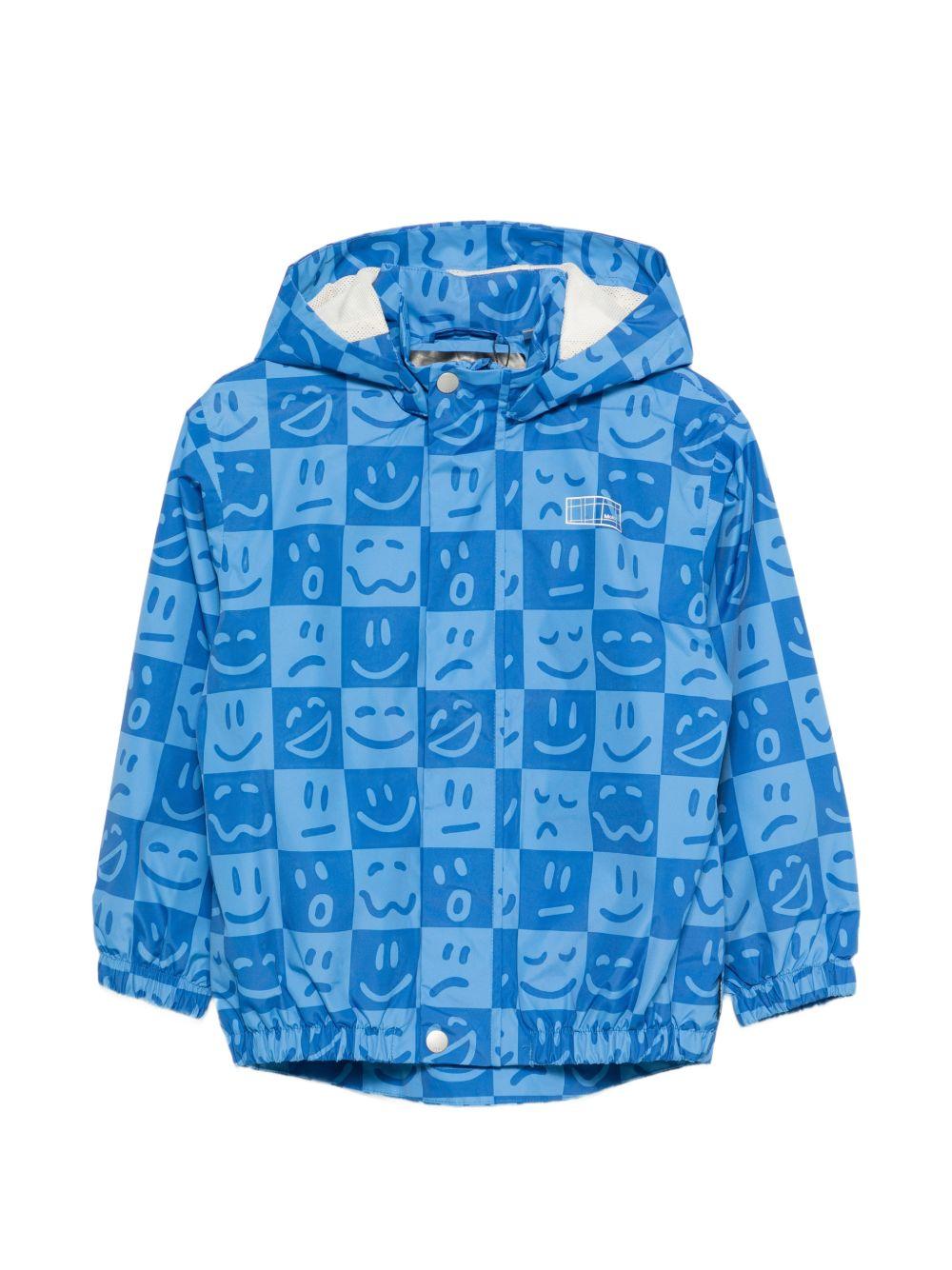 Giacca impermeabile Waiton per bambino Molo con stampa smiley all - over - Rubino Kids