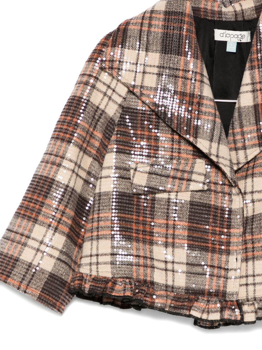 Giacca per bambina A'lapage multicolore con motivo scozzese - Rubino Kids