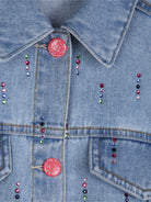 Giacca per bambina Billieblush azzurra con chiusura a bottoni - Rubino Kids