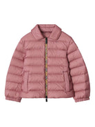 Giacca per bambina Burberry Kids rosa con motivo a quadri - Rubino Kids