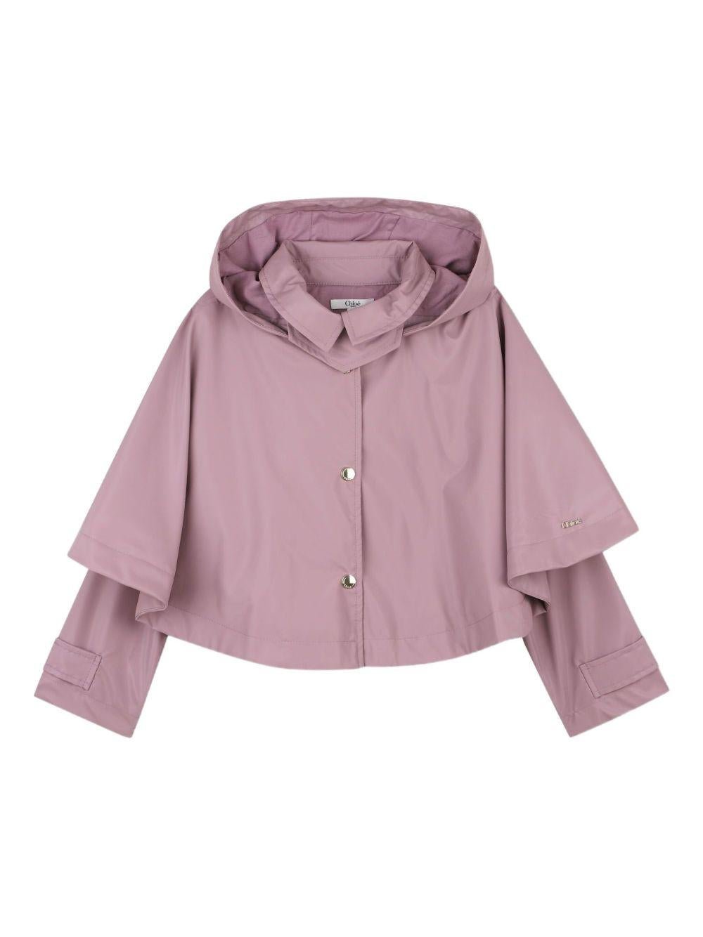 Giacca per bambina Chloé Kids viola con design a doppio strato - Rubino Kids