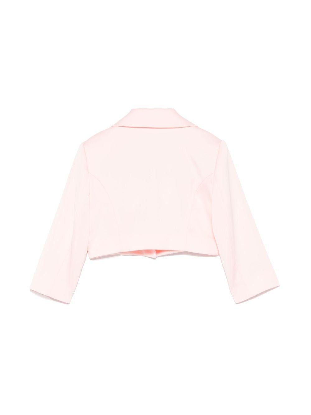Giacca per bambina Colorichiari rosa in raso con parte frontale senza chiusure - Rubino Kids
