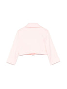 Giacca per bambina Colorichiari rosa in raso con parte frontale senza chiusure - Rubino Kids