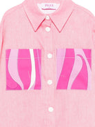 Giacca per bambina Emilio Pucci Junior rosa con taschino - Rubino Kids