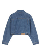 Giacca per bambina Givenchy Kids in denim con tasche sul petto - Rubino Kids