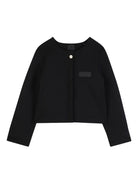 Giacca per bambina Givenchy Kids nera con applicazione logo - Rubino Kids