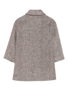 Giacca per bambina Il Gufo marrone a spina di pesce - Rubino Kids