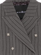 Giacca per bambina John Richmond Junior grigia con design gessato - Rubino Kids