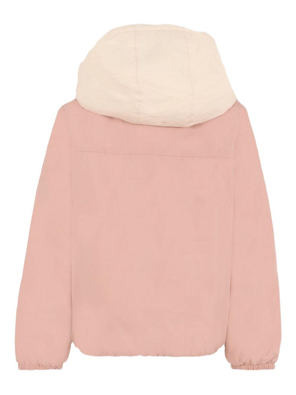 Giacca per bambina K Way Kids Lily rosa con cappuccio - Rubino Kids