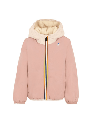 Giacca per bambina K Way Kids Lily rosa con cappuccio