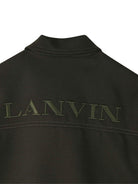 Giacca per bambina Lanvin Enfant nero con logo ricamato - Rubino Kids