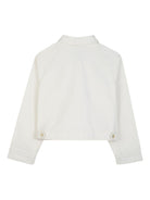 Giacca per bambina Michael Kors Kids bianca con chiusura frontale con zip - Rubino Kids