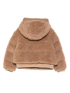 Giacca per bambina Moncler Enfant Adalbertas marrone in pile con zip - Rubino Kids