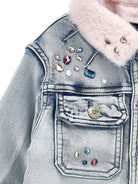 Giacca per bambina Monnalisa x Disney denim Stitch - Rubino Kids