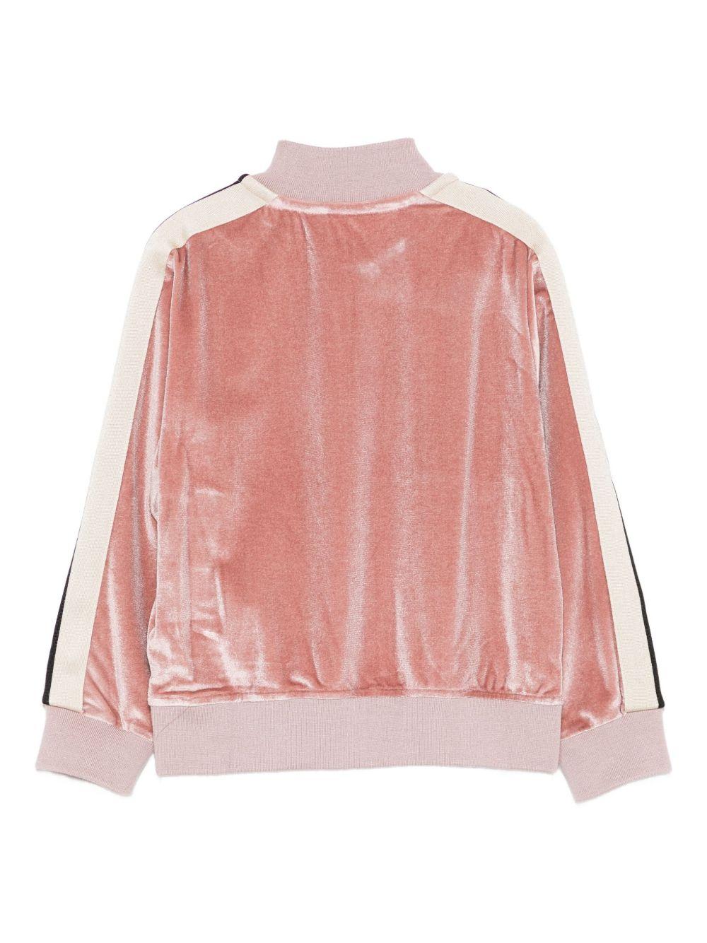 Giacca per bambina Palm Angels Kids rosa con righe - Rubino Kids