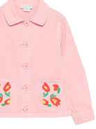 Giacca per bambina Stella McCartney Kids rosa con ricamo a fiori - Rubino Kids
