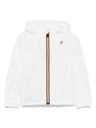 Giacca per bambini K Way Kids Le Vrai bianco con cappuccio ampio - Rubino Kids