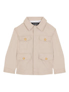 Giacca per bambino Balmain Kids beige con colletto a punta - Rubino Kids