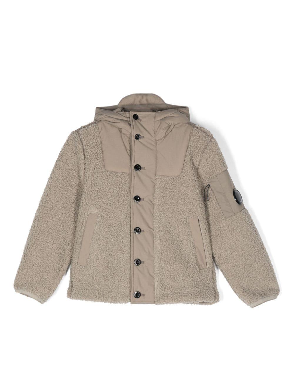 Giacca per bambino C.P. Company Kids grigio con applicazione sulla manica - Rubino Kids